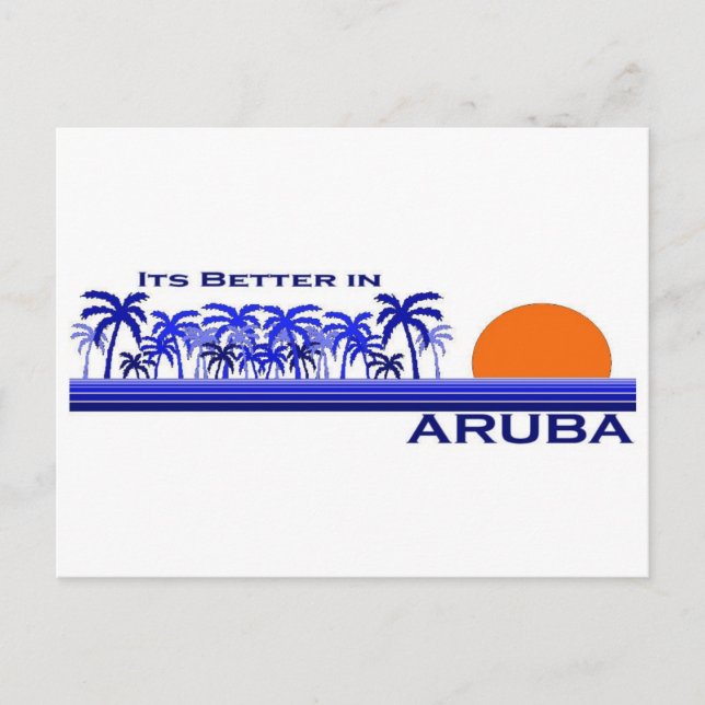 It's Better in Aruba Postcard (Front)