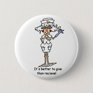 It's better to give than recieve! 6 cm round badge
