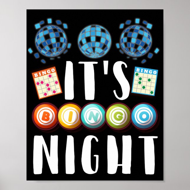 It'S Bingo Night Funny Lucky Gambling Poster (Front)