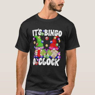 Its Bingo Time Saying Funny Gnome For Women Men Bi T-Shirt