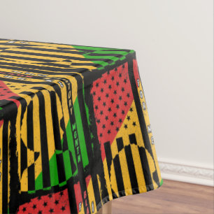 Its Black History Month For Me BHM Quote US Flag Tablecloth