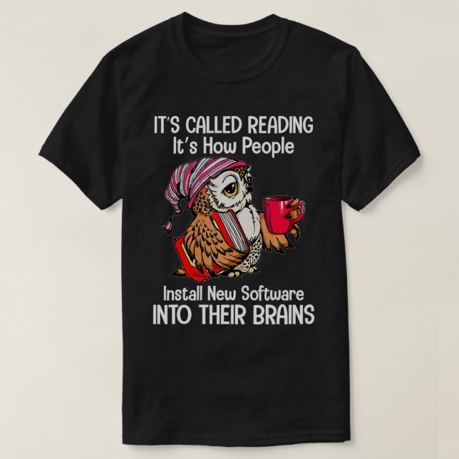 Its called reading tshirt reader reading owl lover (Design Front)