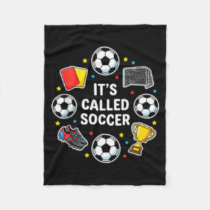 Its Called Soccer Funny Sticker Style Football Deb Fleece Blanket