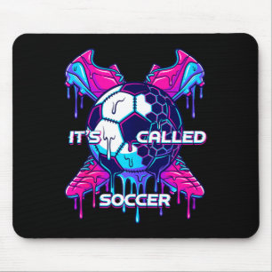 Its Called Soccer Melting Drip Glitch Art Funny Sp Mouse Pad