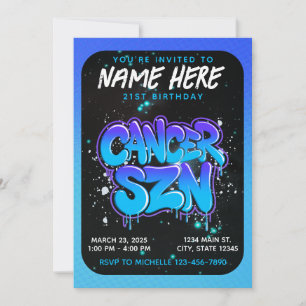 It's Cancer Season Zodiac Birthday Invitation