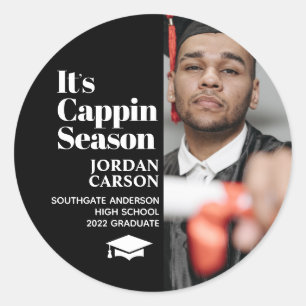 It's Cappin Season Graduation Classic Round Sticke Sticker