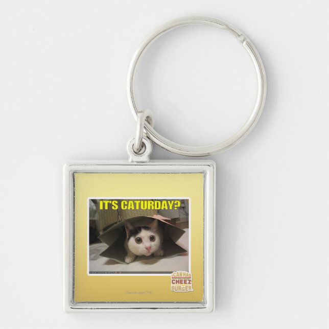 It's Caturday? Key Ring (Front)
