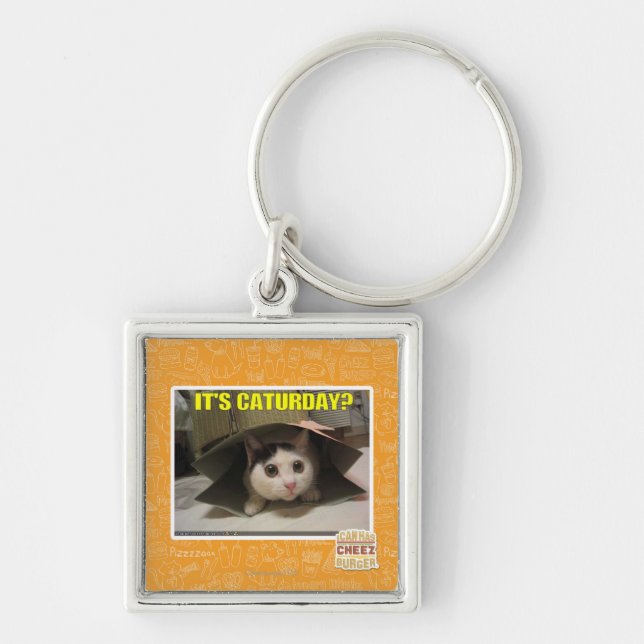 It's Caturday? Key Ring (Front)