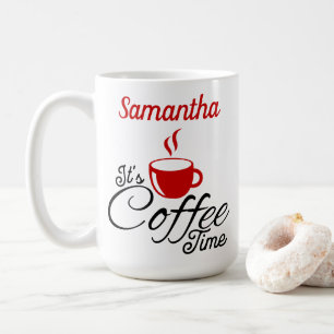 It's Coffee Time Red Design Mug
