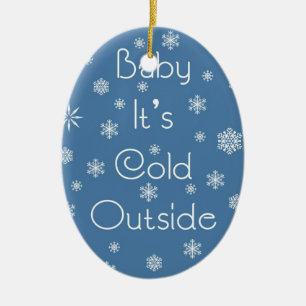 It's Cold Outside Ceramic Tree Decoration