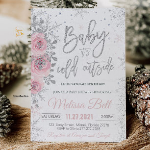 It's Cold Outside Winter Baby shower Invitation