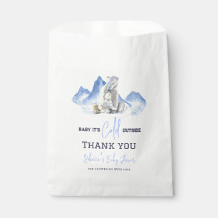 It's Cold Outside Winter Polar Bear Baby Shower Favour Bags