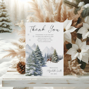 It's Cold Outside Winter Wonderland Gender Neutral Thank You Card