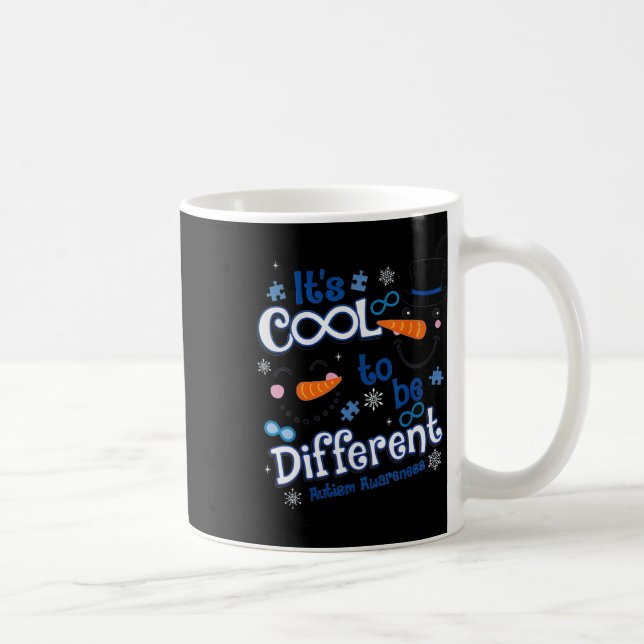 It's Cool Christmas To Be Different - Autism Aware Coffee Mug (Right)