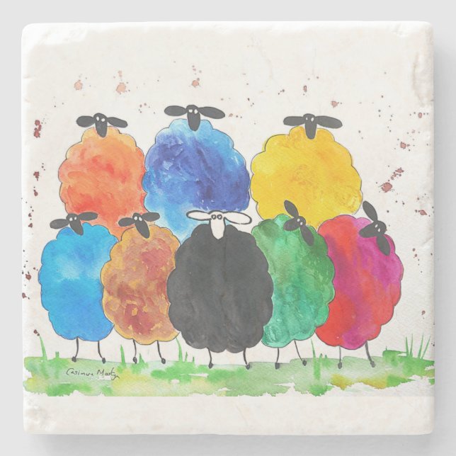 It's Cool to be Different Stone Coaster (Front)