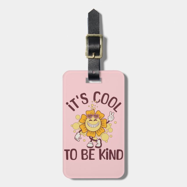 It's cool to be kind luggage tag (Front Vertical)