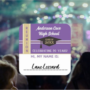 It's Customised! Class Reunion Name tag Sticker