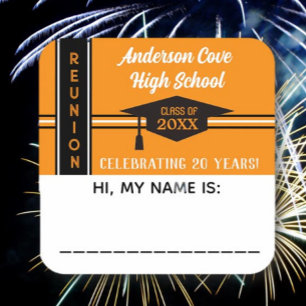 It's Customised! Class Reunion Name tag Sticker