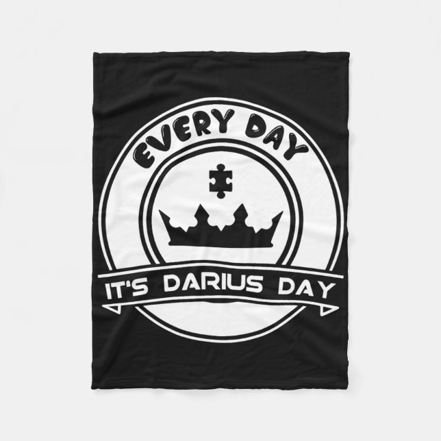 It's Darius Day Funny Meme – Celebrate Love  Fleece Blanket (Front)