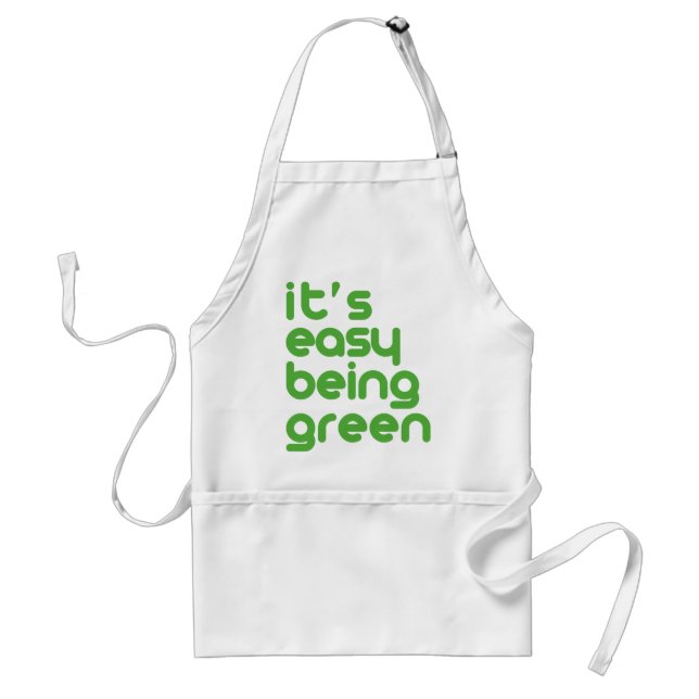 It's easy being green standard apron (Front)