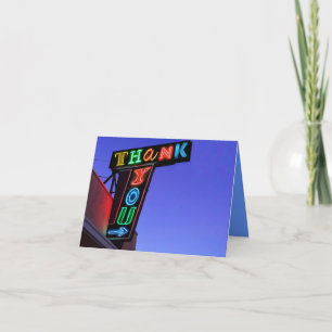 IT'S ELECTRIC!  NEON SIGN Thank You Card
