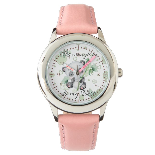 Its enough | Cute Affirmations | Panda Watch (Front)