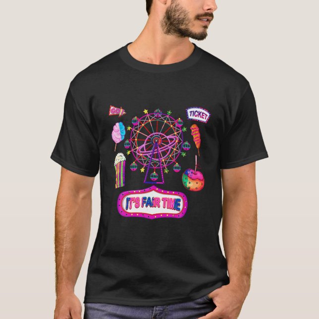 Its Fair Time Funny State Fair Ferris Wheel And Go T-Shirt (Front)