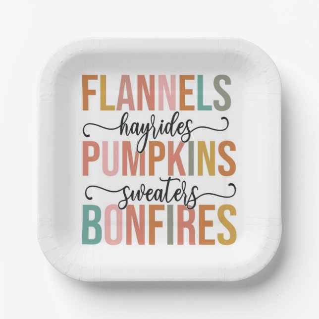 It's Fall Again Paper Plate (Front)