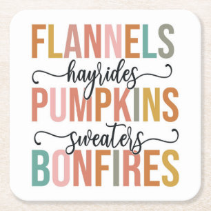 It's Fall Again Square Paper Coaster