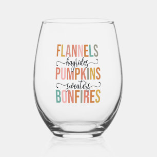 It's Fall Again Stemless Wine Glass