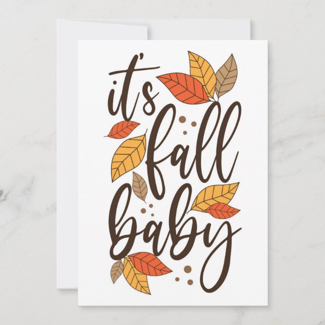 It's Fall Baby Card (Front)