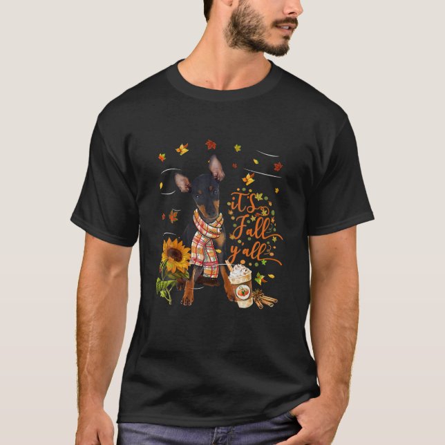 It's Fall Y All Manchester Terrier Dog T-Shirt (Front)