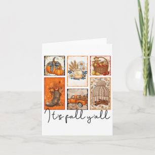 It's Fall Y'all Autumn Pumpkin Season Halloween Th Card