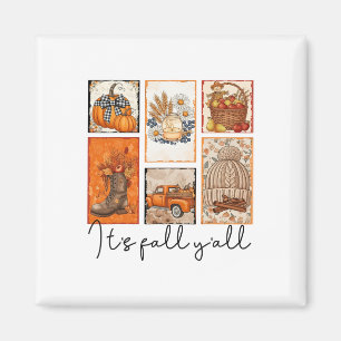 It's Fall Y'all Autumn Pumpkin Season Halloween Th Magnet