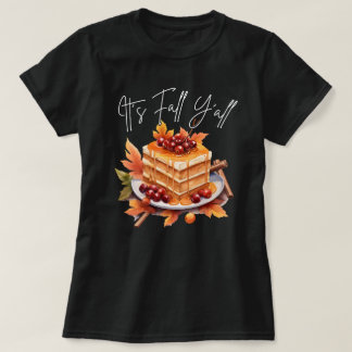 It's Fall Y'all | Autumn Season | Pumpkin Black T-Shirt