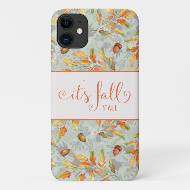 it's fall y'all Autumn typography Case-Mate iPhone Case (Back)