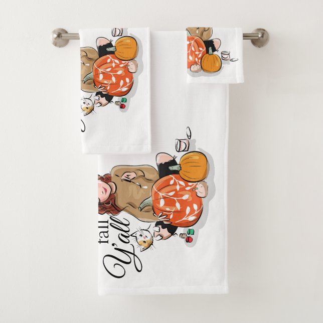 It's Fall Y'all Bath Towel Set (Insitu)