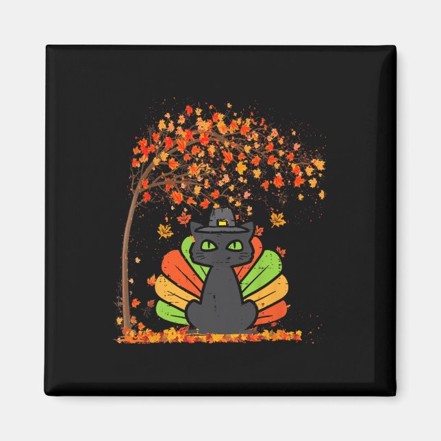 It's Fall Y'all Cat Leaf Fall Tree Hello Autumn Th Magnet (Front)