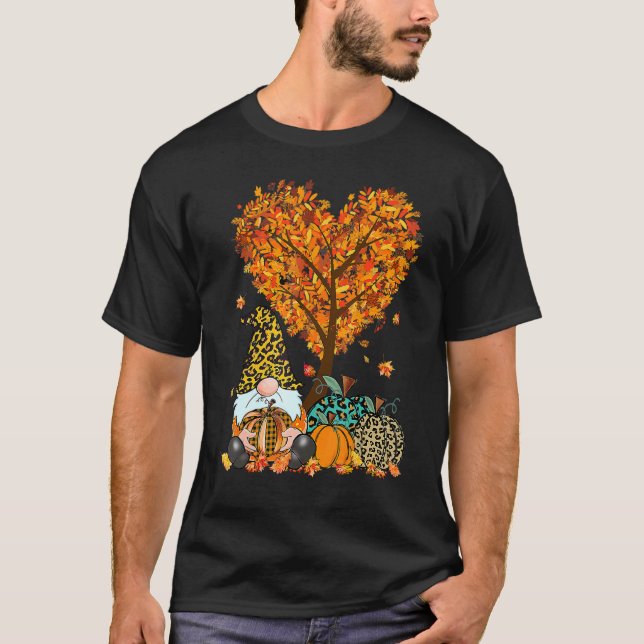 It's Fall Y'all Cute Gnomes Pumpkin Autumn Tree Fa T-Shirt (Front)