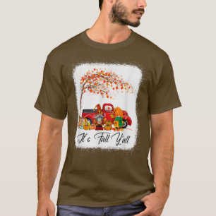 It's Fall Y'all Cute Gnomes Pumpkin Truck Autumn T T-Shirt
