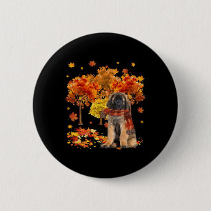 It's Fall Y'all Cute Leonberger Autumn Tree Fall L 6 Cm Round Badge