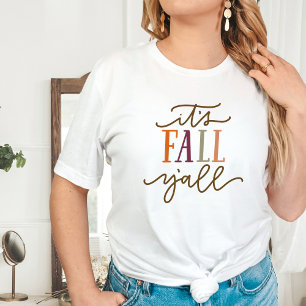 It's Fall Y'all Cute Modern Autumn Tshirt Women