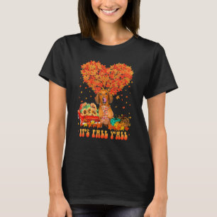 It's Fall Y'all Dachshund Dog Pumpkin Autumn Tree  T-Shirt