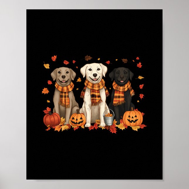 It's Fall Y'all Dog Lover Pumpkin Fall Autumn Than Poster (Front)