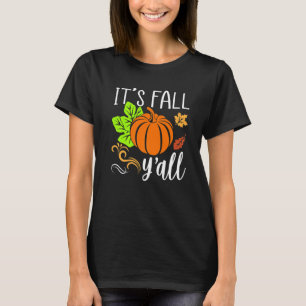 It's Fall Y'all Fall Autumn Watercolor T-Shirt