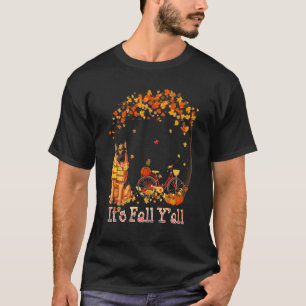 It's Fall Y'all German Shepherd Bike Pumpkin Spice T-Shirt