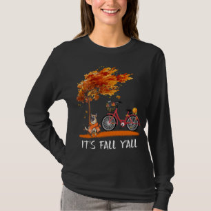 It's Fall Y'all German Shepherd Bike Pumpkin Spice T-Shirt