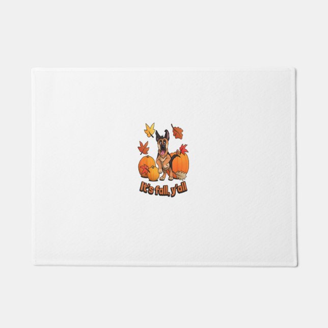 Its fall yall German Shepherd puppy Doormat (Front)