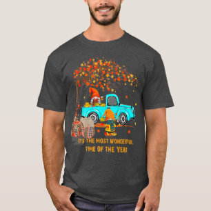 It's Fall Y'all Gnomes Pumpkin Autumn Vibes Thanks T-Shirt