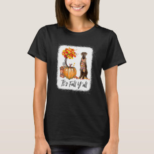 It's Fall Y'all Great Dane Dog  Thanksgiving Hallo T-Shirt